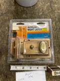 Vintage EAC Auxiliary Night Latch Door Lock Set Brass Tone 5-Pin Cylinder Home w