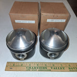 Mid-USA 62156 Moly Piston Set STD 3-7/16 Bore Harley 74 CI 8.5:1 Shovelhead Pan