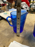 Vintage 30's Cobalt Blue Glass Shirley Temple Creamer Pitcher Handle Spout Antiq