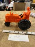 Vintage Barr Orange Plastic Toy Tractor 1960s Retro Collectible Classic