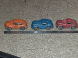 Vintage Pre-War Barclay Slush Mold Lead Toy Cars Lot - 1930s Coupe & Sedan Set 3