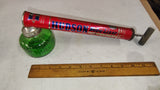Vtg 1950s Hudson Nebu-Lizor Sprayer Hand Pump Green Glass Bottle