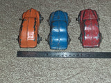 Vintage Pre-War Barclay Slush Mold Lead Toy Cars Lot - 1930s Coupe & Sedan Set 3