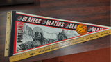 Vtg Portland Trail Blazers Pennant 1990s WinCraft Edition 3 Oregon Trail Wagon