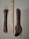 Vintage Hand Forged Wrought Iron Hardware Lot Primitive Relics Spike Hinge