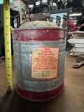 Vintage Reeves 1-gallon galvanized utility fuel can