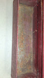Vtg Red Metal Tote Tool Box Unbranded 18" x 6" With Swing Tray Rustic Decor Tote