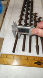 Vintage Auger Brace Bits Machinist Tap Die Combo Lot Black Metal Organizer Box