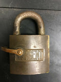VINTAGE SARGENT BRASS PADLOCK PATINA ANTIQUE LOCKS NO KEY LOVE BRIDGE WEDDING