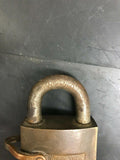 VINTAGE SARGENT BRASS PADLOCK PATINA ANTIQUE LOCKS NO KEY LOVE BRIDGE WEDDING