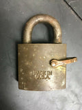 VINTAGE SARGENT BRASS PADLOCK PATINA ANTIQUE LOCKS NO KEY LOVE BRIDGE WEDDING