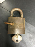 VINTAGE SARGENT BRASS PADLOCK PATINA ANTIQUE LOCKS NO KEY LOVE BRIDGE WEDDING