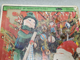Vintage Christmas Time Santa Claus  Frame Tray Puzzle Whitman 1960's Print Displ