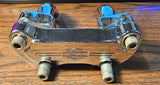 Harley Sportster Superglide Dyna Softail 4 1/2 Pullback Risers w/ HD Logo Clamp