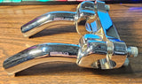 Harley Sportster Superglide Dyna Softail 4 1/2 Pullback Risers w/ HD Logo Clamp