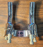 Harley Sportster Superglide Dyna Softail 4 1/2 Pullback Risers w/ HD Logo Clamp