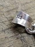 Vtg 925 Sterling Silver Christian Fish Ichthys Necklace Pendant Charm 1.5 inch