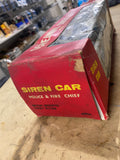 Vintage ASC Japan Tin Toy Friction Siren Police Car 9.75" Original Box 60's