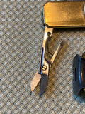 Vtg Borg Warner Pocket Knife Fancy 10K gold emblem Scissors Japan 60's Minty!