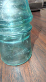 Antique Aqua Glass Telegraph Insulator CD 145 Brookfield Signal