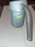 Vintage Galvanized 2 Quart Liquid Oil Measure Can Flexible Metal Spout Oiler