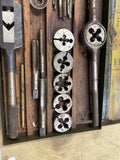 USA Vintage Threadwell Screwplate Tap & Die Set Tools Wrenches handles Box 50's