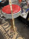 Vintage Soda Fountain Diner Counter Stool Seat Metal Pedestal Base 30's
