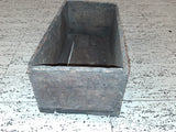Vtg Wood Finger Joint Box Handcrafted Country Decorative Box Bin Rustic Antique