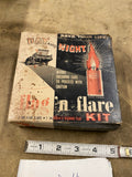 Vintage Kempo 50's Flag 'N Flare Kit Auto Car AAA Hot rod Oil Gas coll man cave