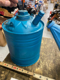 Vtg Blue Metal utility/oil gas can Arizona Route 66 Art Decor Handpainted Garage