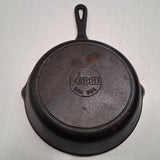 Lodge 5SK Cast Iron Skillet 8" Pan With Circular Logo Made In USA