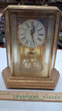 Bulova B8805 Quartz Anniversary Clock Brass Glass Non Working Repair/Parts 400