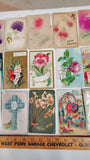 Lot of 18 Antique Postcards 1907 1908 1910 Embossed Holiday Floral Greetings