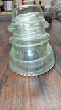 Vintage Whitall Tatum No 1 Aqua & Armstrong No 2 Clear Glass Insulator Lot