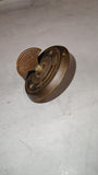 Antique Brass Greek Key Twist Doorbell Turn Handle Victorian Hardware Part