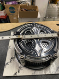 PRECISION BILLET BILLET AIR CLEANER DARK SIDE BLACK HARLEY SOFTAIL TOURING DYNA