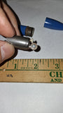 NOS Vintage Allbright Periwinkle Plastic Bullet Capsule Pocket Lighter Unused