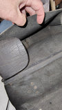 Vintage Black Leather Motorcycle Throwover Saddlebag Shovelhead Sportster 12"