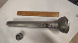 Vintage 1950s Chrome Ribbed Metal Flashlight Large 5 D Cell Battery Collectible