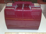 Vtg Bendix Radio Model 55X4 Maroon Catalin Bakelite Portable Tube Radio 1940