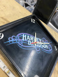 Harley Davidson 9" Shadow Box Wall Clock Softail Custom Graphixs 90's Evo FXSTC