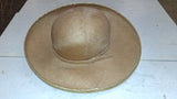 Vintage Mr John Classic NY Paris Gold Straw Wide Brim Hat Saks Box