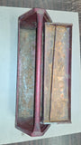 Vtg Red Metal Tote Tool Box Unbranded 18" x 6" With Swing Tray Rustic Decor Tote