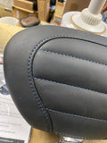 Mustang Deluxe Driver Backrest Black Blue Stitch Harley Touring Glide Heritage