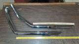 Ultima Chrome 2" Drag Pipe Set HARLEY DYNA FXD FXDL superglide low rider 1991-06