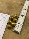lot of 6 NOS  Brass Low Crown Acorn Nuts Antique Brass bed Lamp USA 1/4x20 VTG
