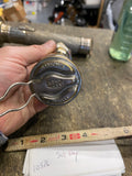 20's Vtg Brass Chrome Flashlight Slide Switch Hook Home Decor Sol ray camping