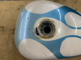 Harley Custom Painted Blue Flame Fuel Gas Tank Ironhead sportster Chopper Peanut