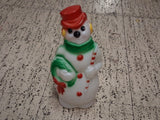 Vtg 1968 Empire Plastic Corp 13" Snowman Blow Mold Christmas Light Cat No 1377
