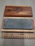 Vintage KA-BAR 1358 Genuine Arkansas Oilstone Whetstone Cedar Box Sharpening